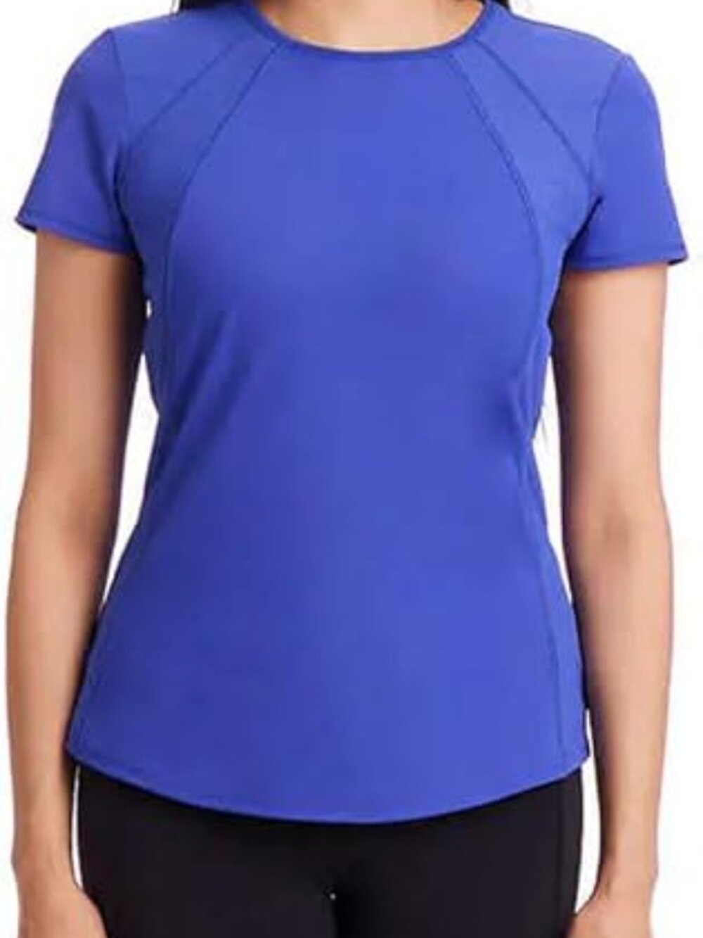 Spyder Vibrant Blue Womens Semi Fitted Athletic Tee Shirt Size L Breathable
